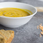 vegan spiced carrot and lentil soup