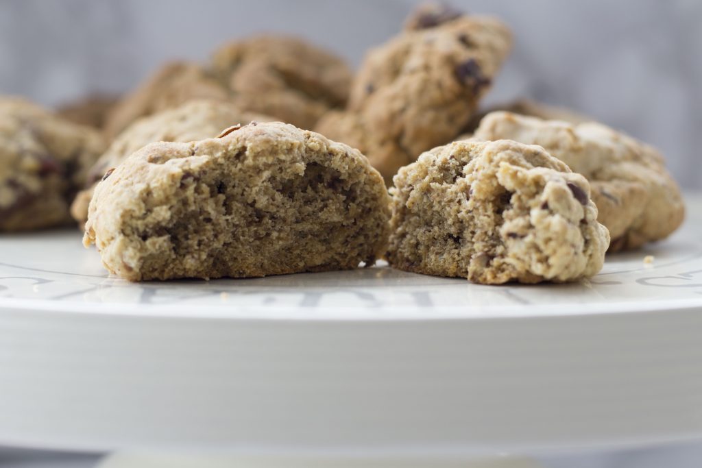 Vegan Chocolate Chip Protein Cookies with Protein Powder 292 vegan chocolate chip and pecan protein cookies