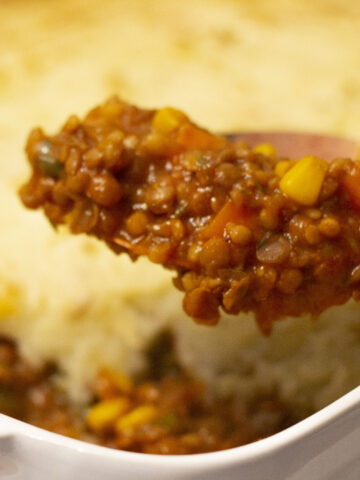 vegan lentil shepherd's pie