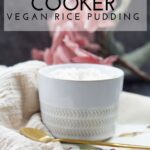 slow cooker vegan rice pudding