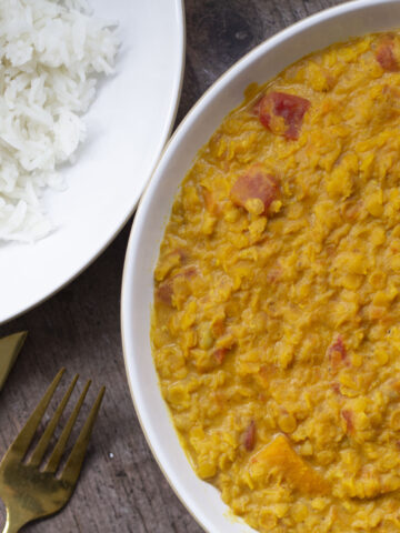 vegan red lentil dahl