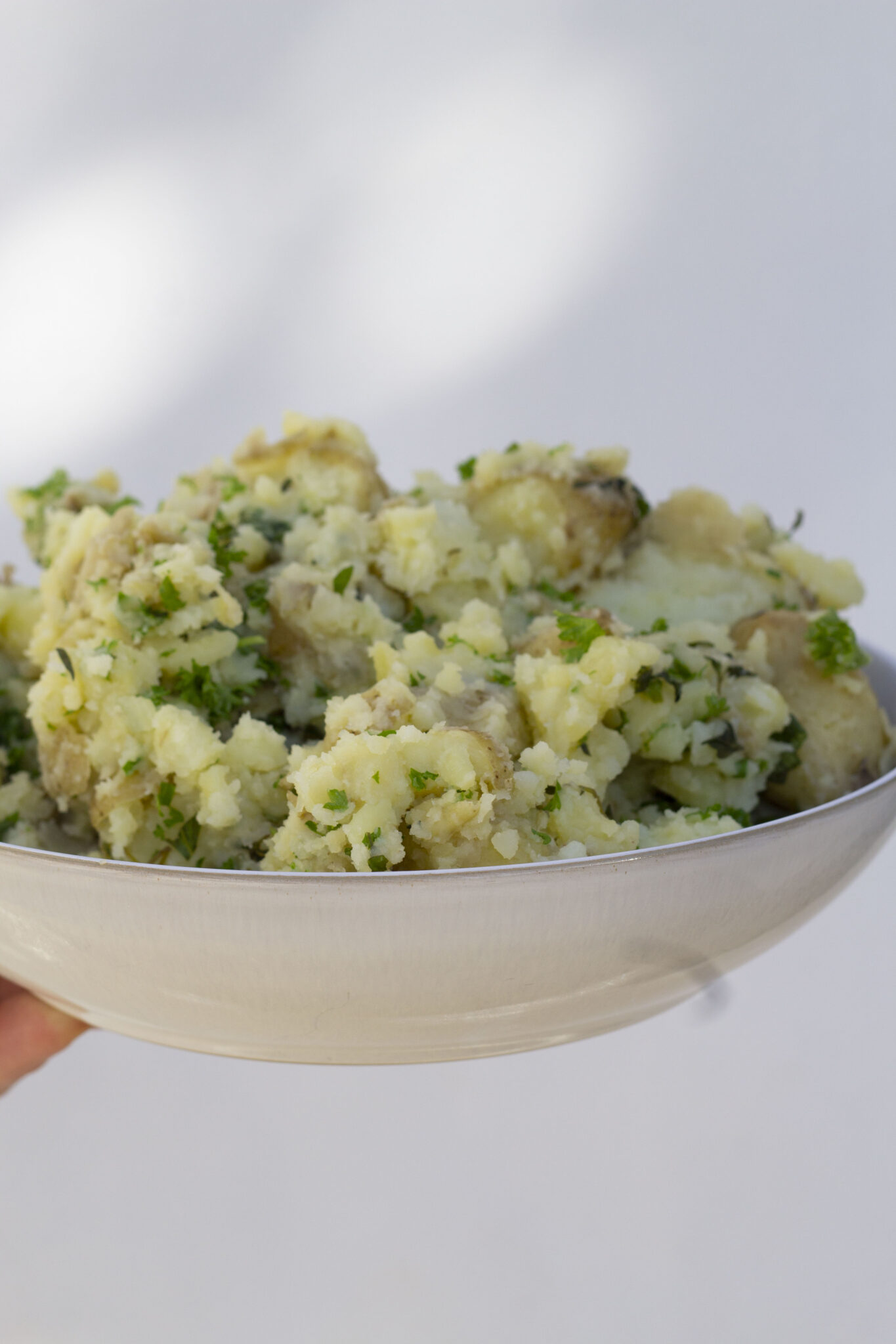 Vegan Smashed Potatoes With Herbs