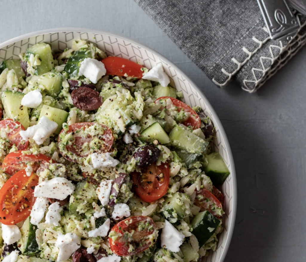 The Best Easy and Healthy Vegan Broccoli Recipes 14 Creamy Vegan Orzo Salad