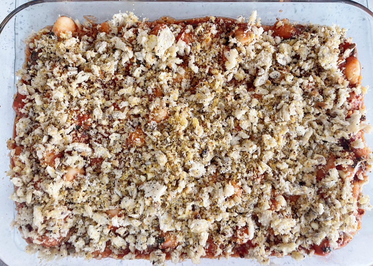 Easy Vegan Gnocchi Bake with Tomato and Spinach 205 making vegan gnocchi bake