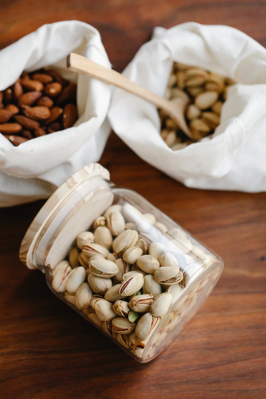 different nuts in eco friendly package