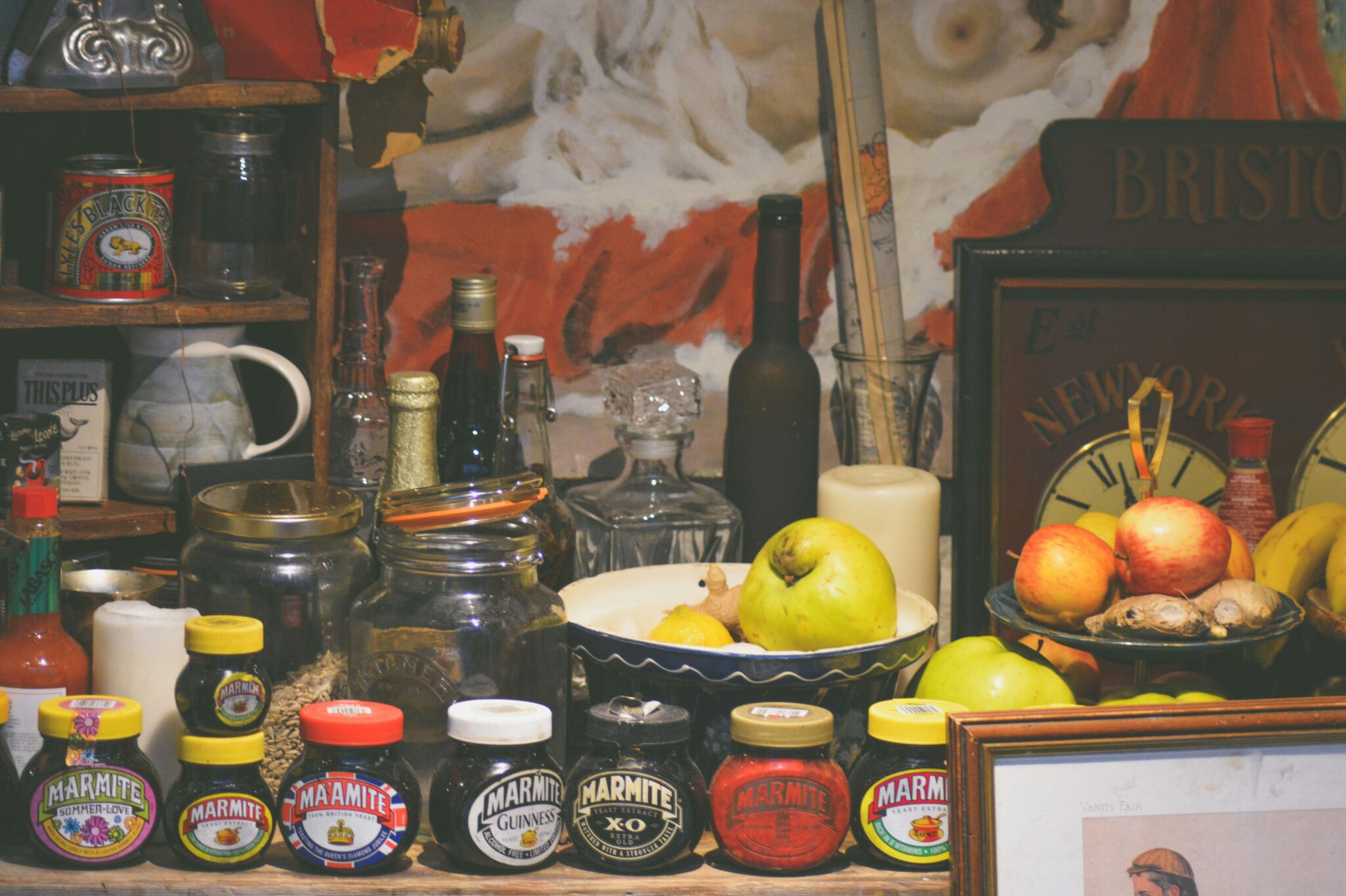 A selection of marmite jars