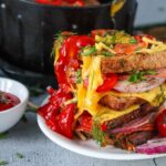 Vegan Air Fryer Cheese and Ham Sandwich