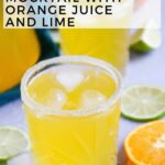Orange juice and lime mocktail