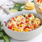 Veggie Rainbow Orzo Salad Recipe With Lemon Basil Dressing