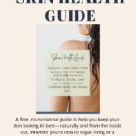 A promotional image for a *Free Skin Care Guide* featuring a woman with long dark hair, insightful skin tips, and a prominent blue "Download Now" button.