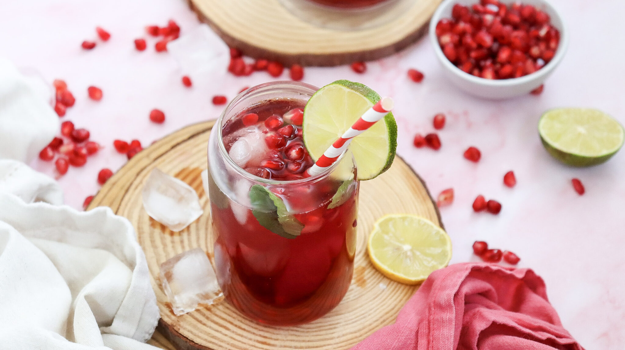Virgin Pomegranate Fizz Mocktail Recipe
