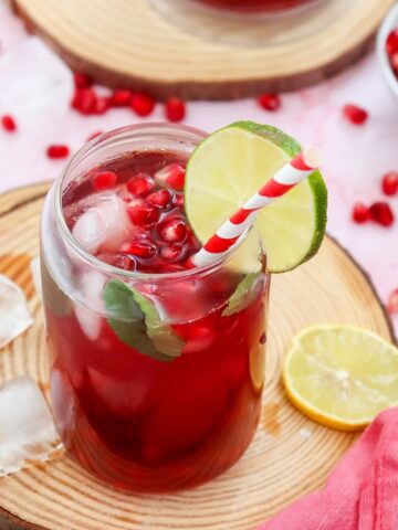 Virgin Pomegranate Fizz Mocktail Recipe