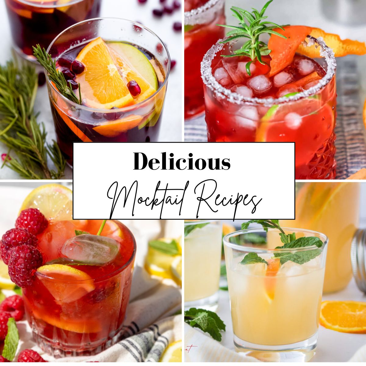 Recipes for mocktails including fruity spritzes, mojitos, margaritas and easy alcohol-free drinks for every occasion.