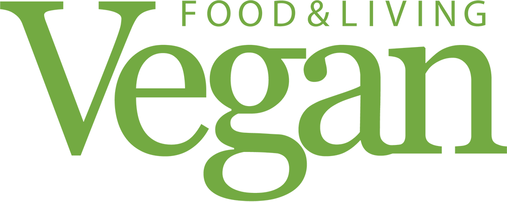 Green text reads "Vegan" in large font, with "Food & Living" in smaller font above it. The background is white, evoking the fresh, modern aesthetic of We Made This Vegan - A vegan food and lifestyle blog.